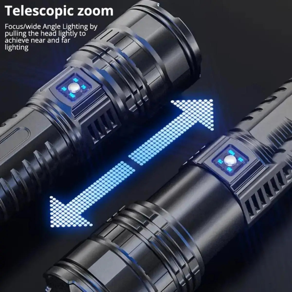 Rechargeable Zoomable LED Flashlight